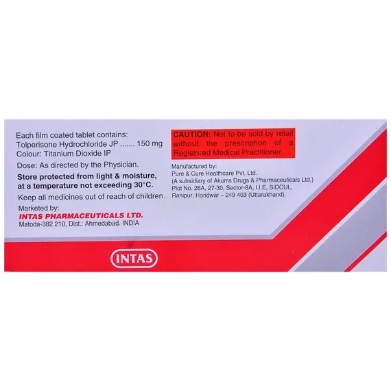 tolperitas 150mg tablet 10's